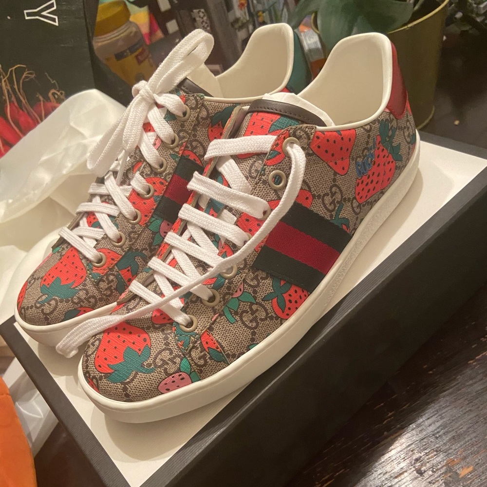 Gucci strawberry sneakers. Worn once